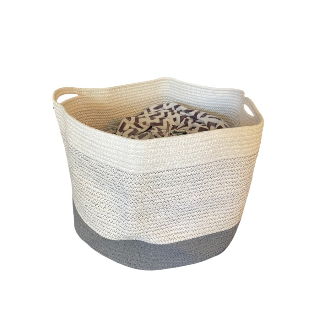 Large Basket, Cotton Rope, Laundry, Living‎ Room, Bedroom, Storage